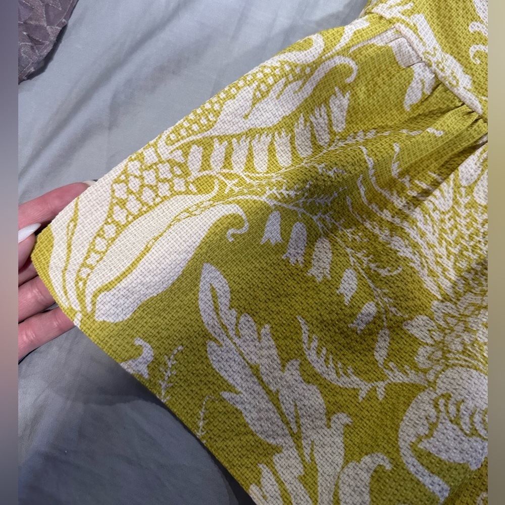 Ted Baker Mustard and Cream Patterned Top Size 6 - Picture 7 of 9